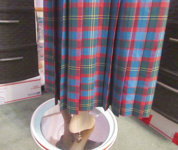 Geoffrey Tailor Highland Crafts Royal Mile Kilt L Scotland Heavy Wool Tartan EUC