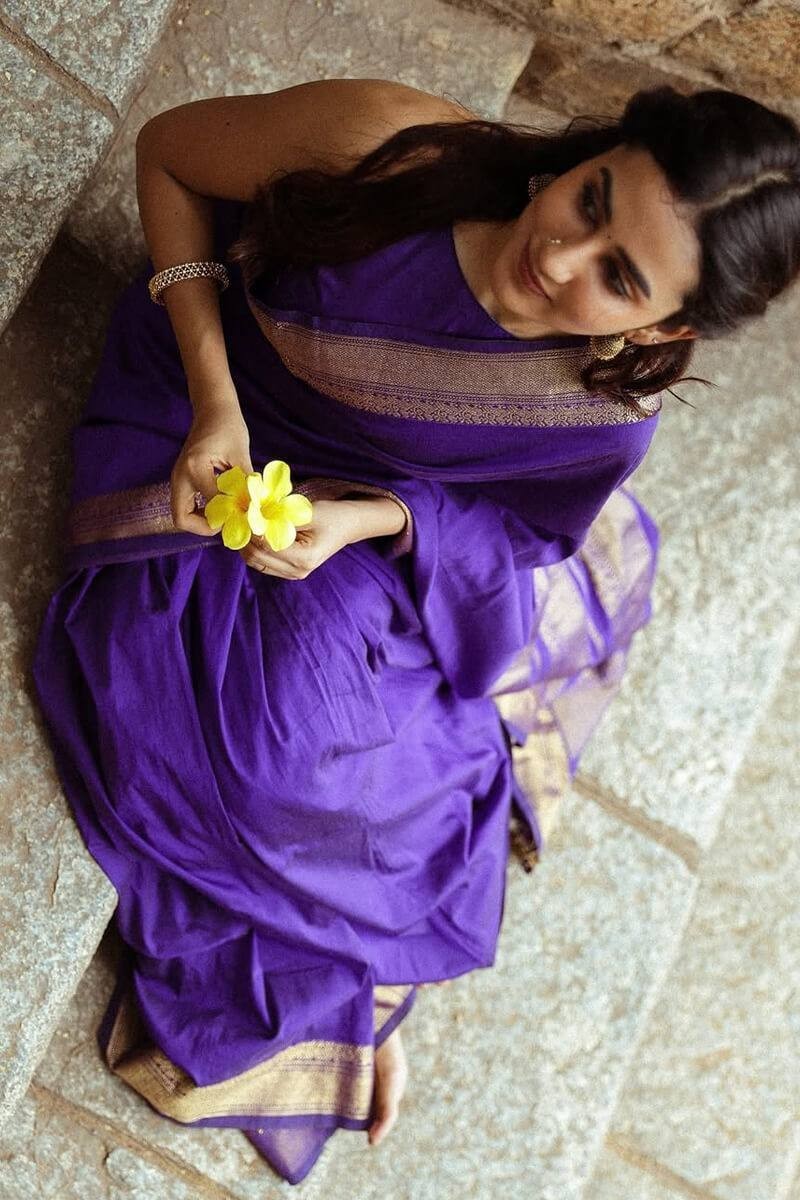 Bollywood Style Designer Silk Saree With Blouse South Indian Bridal Party Wear