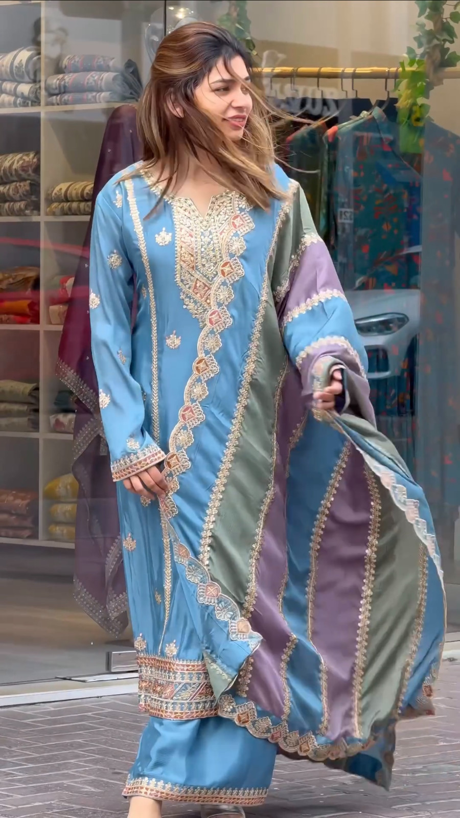 Indian Heavy Wedding Bollywood Party Bridal Anarkali Salwar Kameez Plazzo Suit