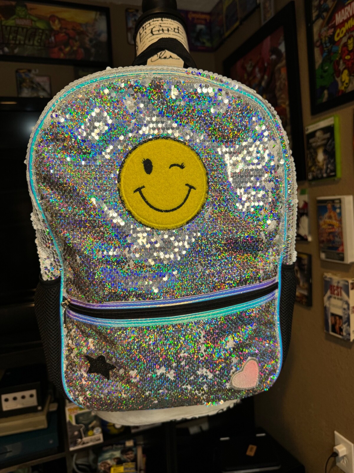 Smiley sequance backpack
