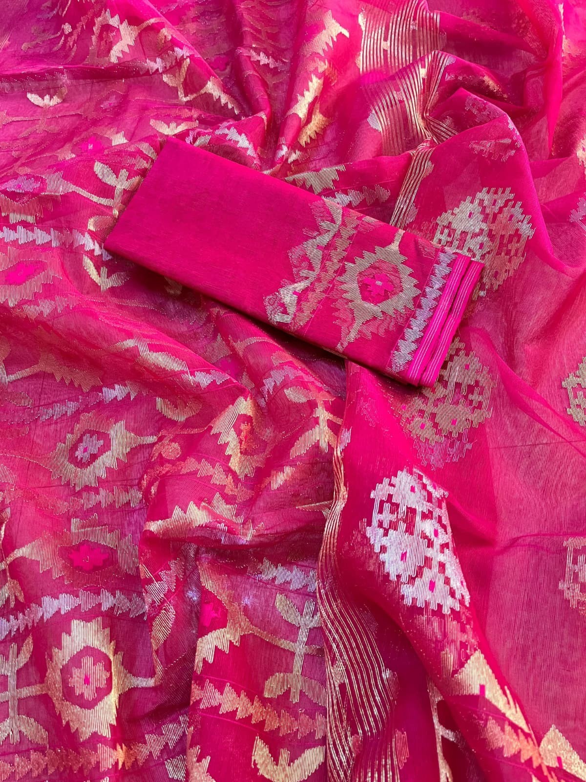 Exclusive Dhakai Handloom Jamdani Luxury Ethnic Saree Party Wear
