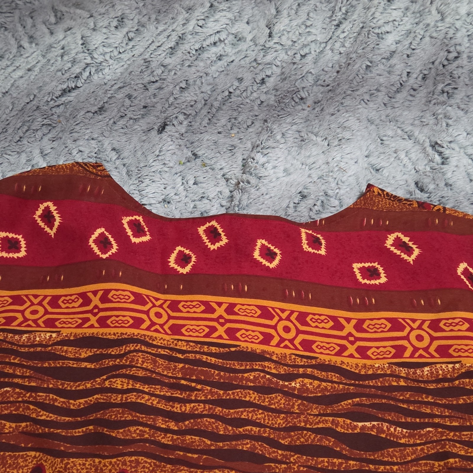 Sari/Saree Red Gold Orange Patterned Textile Traditional Indian Saree