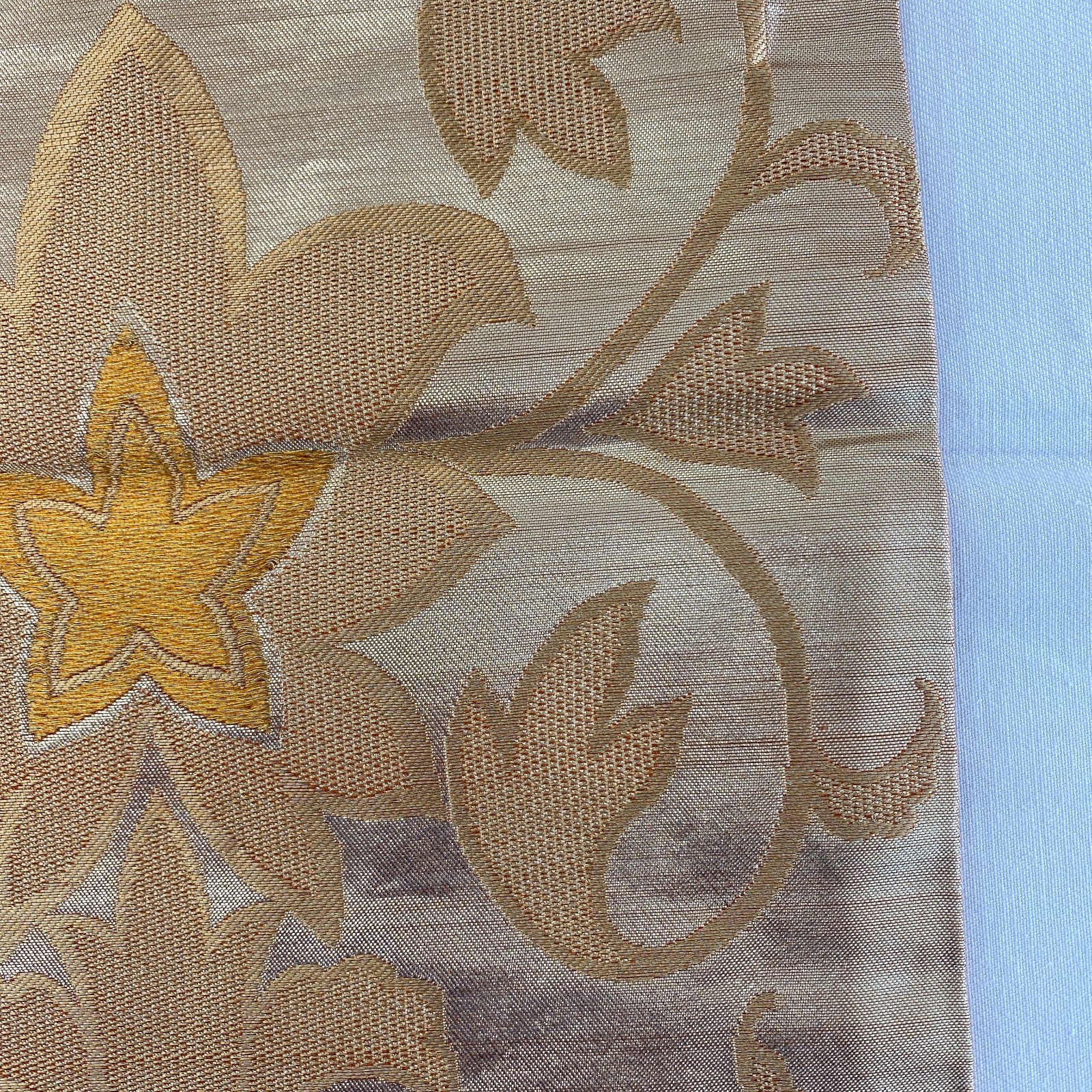 Japanese Vintage Kimono Nagoya Obi Silk Gold Traditional Authentic 134x 11in
