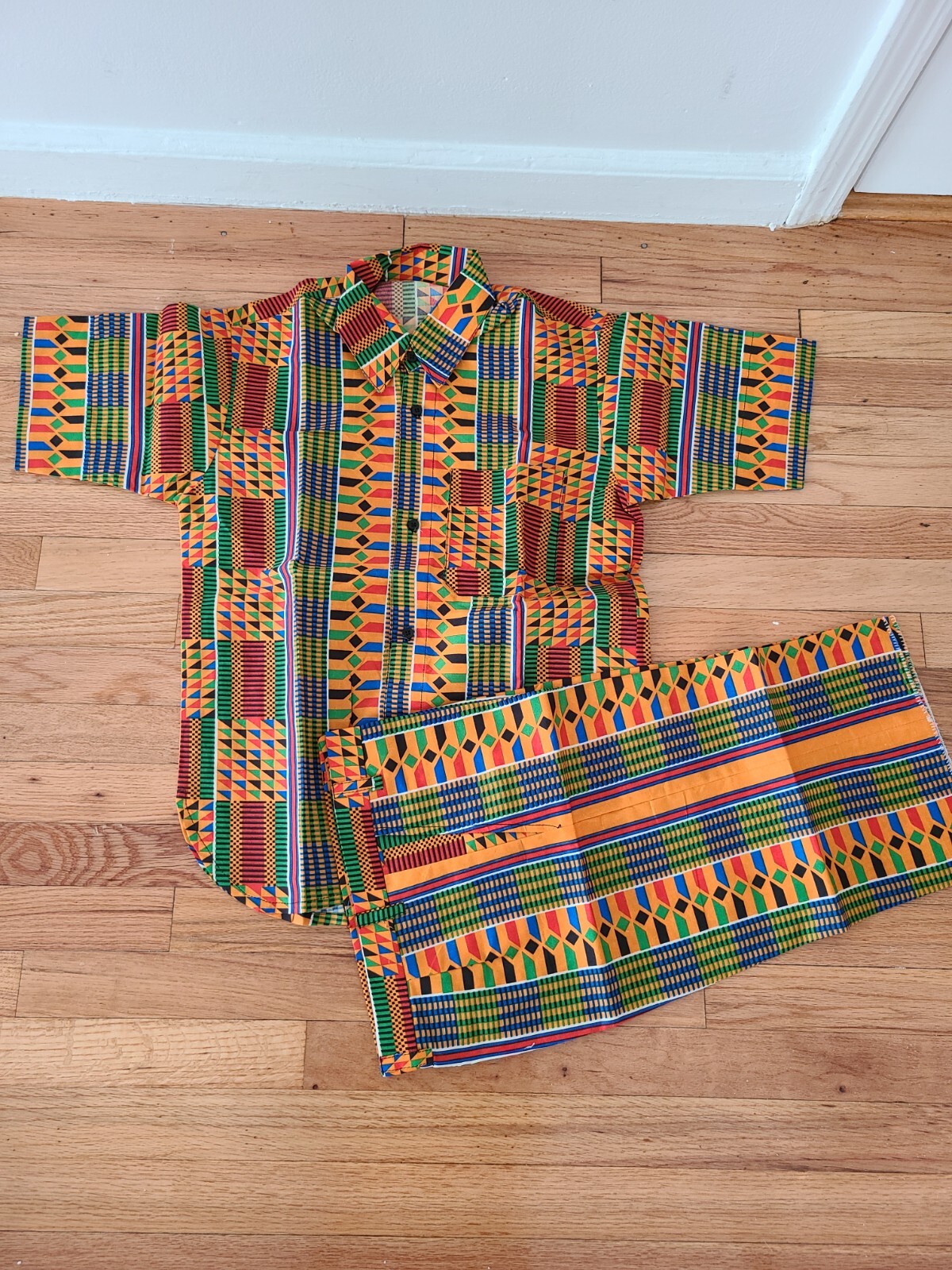 African outfit young boys Dashiki kente 15-17 Years l Unisex Shirt short kids