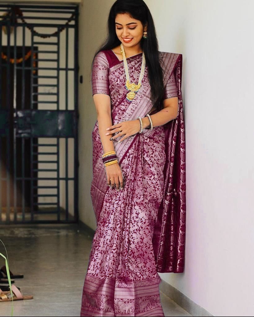 White Lichi Silk Saree with Red Blouse Indian Wedding Jacquard Border Sari