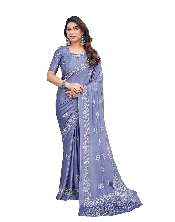 Women’s Elegant Malgudi Art Silk Saree with Blouse Material I Sarees For Woman