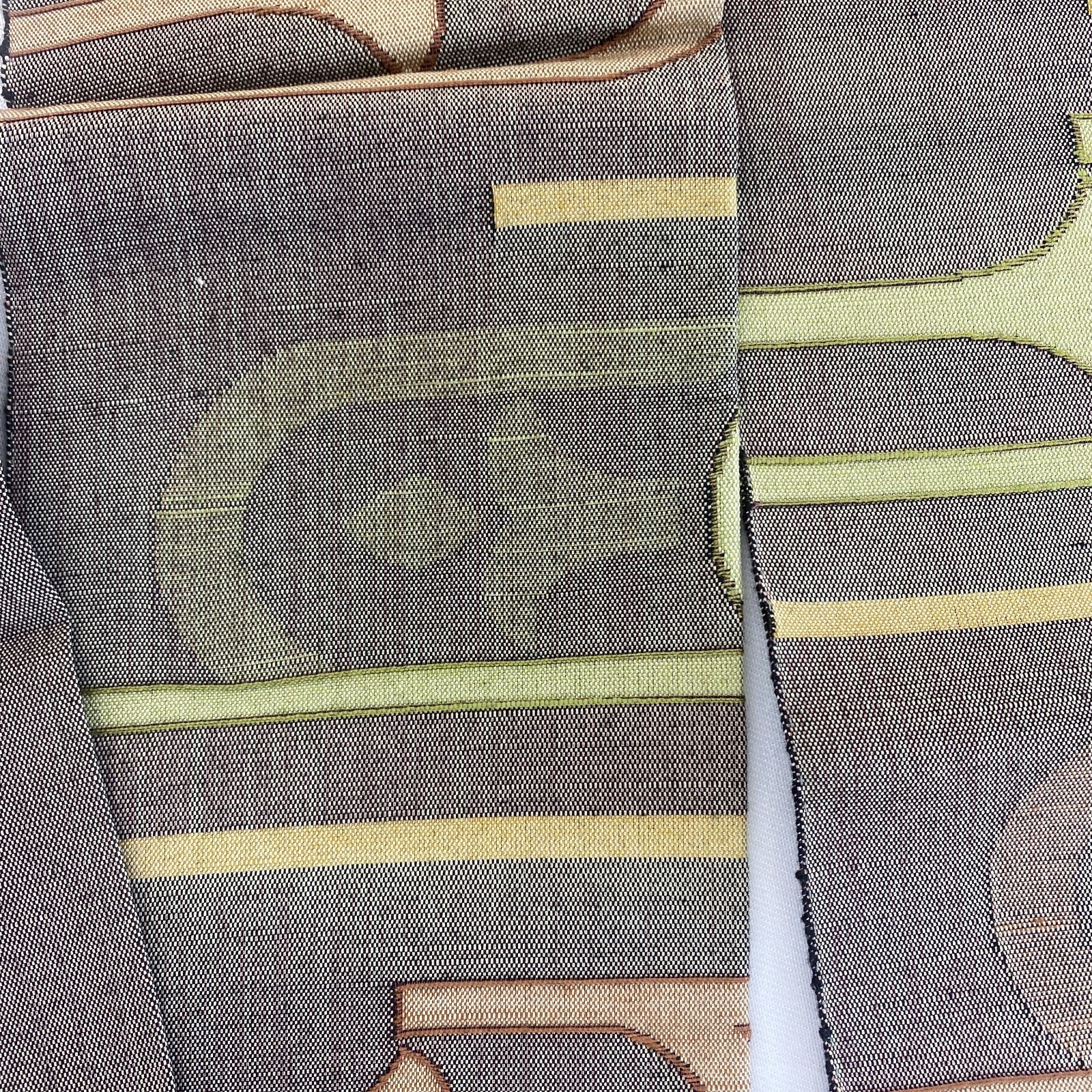 Japanese Vintage Kimono Nagoya Obi Silk Gray Traditional Authentic 138x 11 in