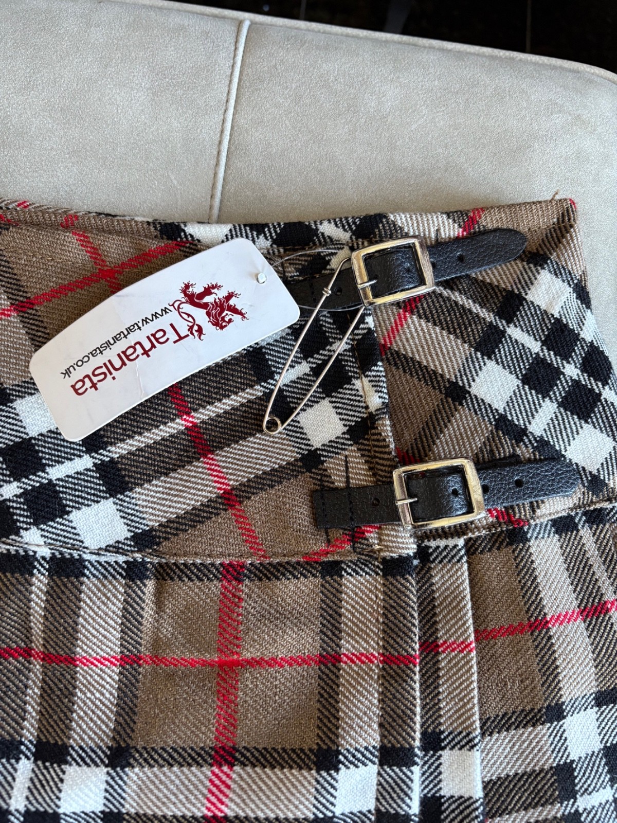 Tartanista Black Watch Plaid Tartan Pleated Kilt Sz 42 NWT