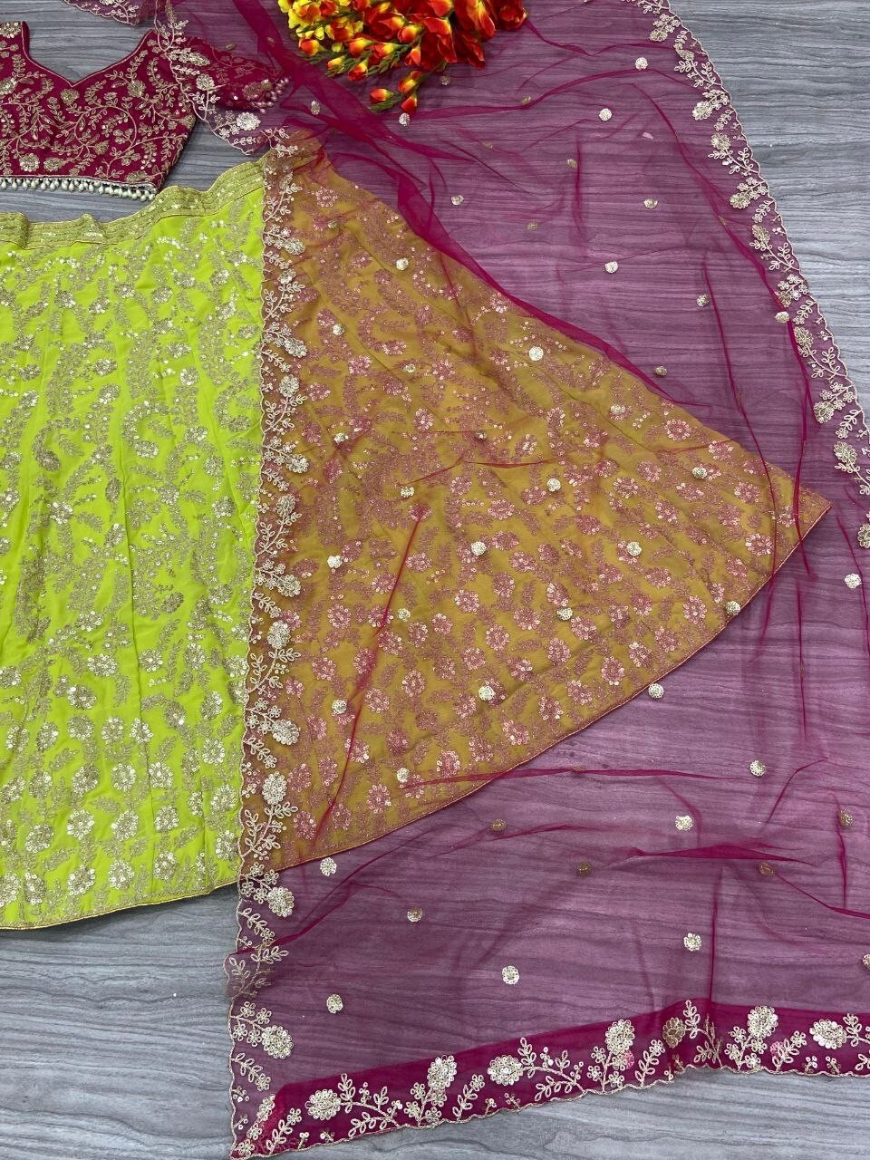 Wedding Wear Georgette Lehenga Choli With Soft Net Dupatta For Women