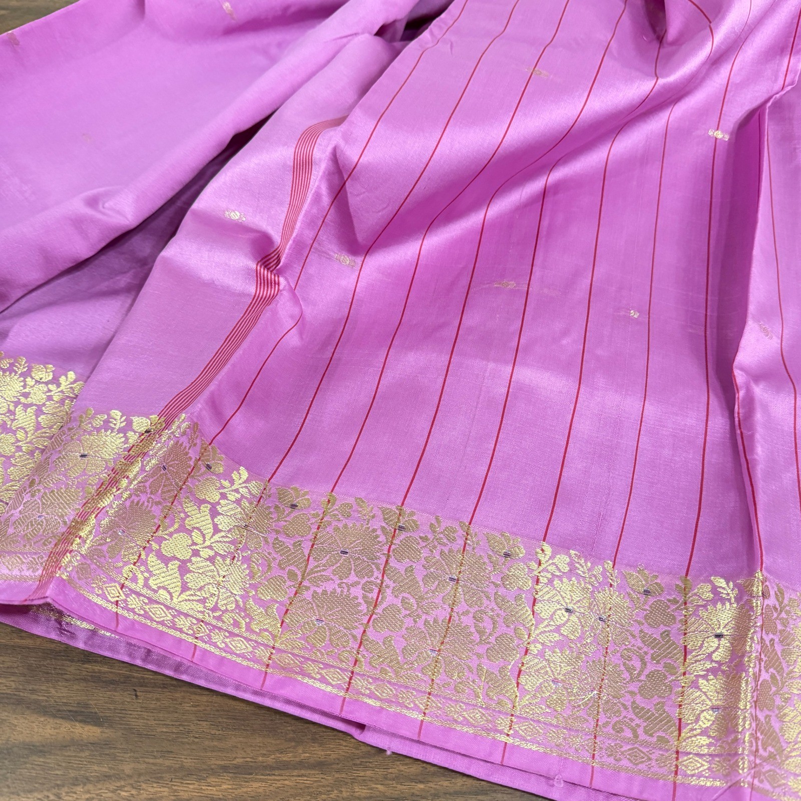 NEW Indian Womens Brocade ART/Artificial Silk Sari SAREE Light Purple w/Blouse