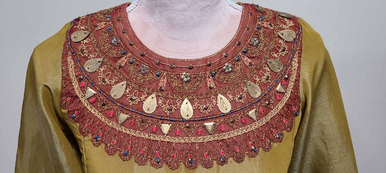 Pakistani Indian Long Shirt Kurti Kameez Silk Embroidery Evening Party Wear