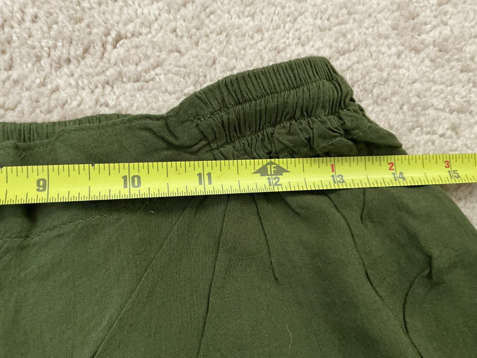 Indian Pakistan Women Loose Cotton Pants Salwar Hand Sewing Olive Green