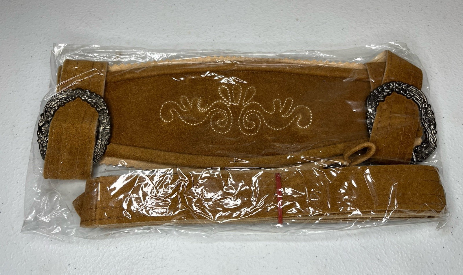 NEW Bavaria Trachten Leather Lederhosen Brown Shorts Oktoberfest Mens Sz 44