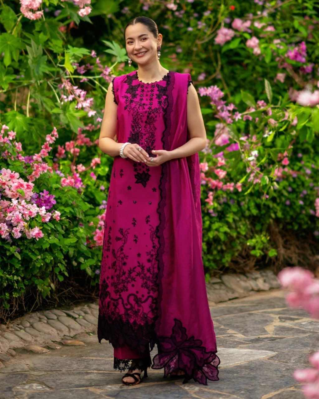 New Arrival Roman Silk Shalwar Kameez Suit Chiffon Dupatta Party Wear