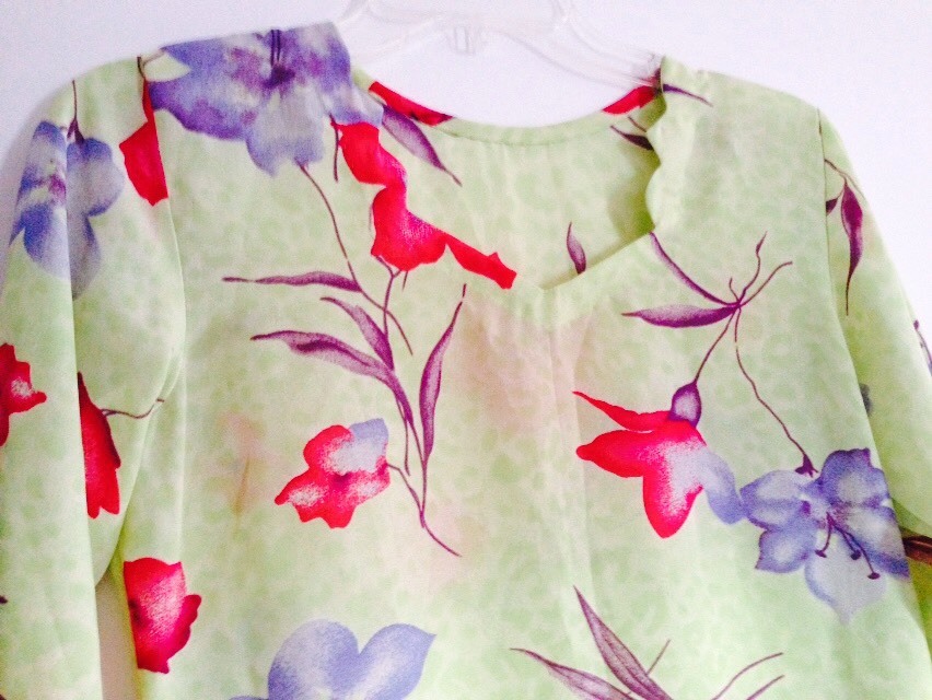 Party Pakistani Georgette Green Red Blue Flowers Shirt Kameez Shalwar Size Small