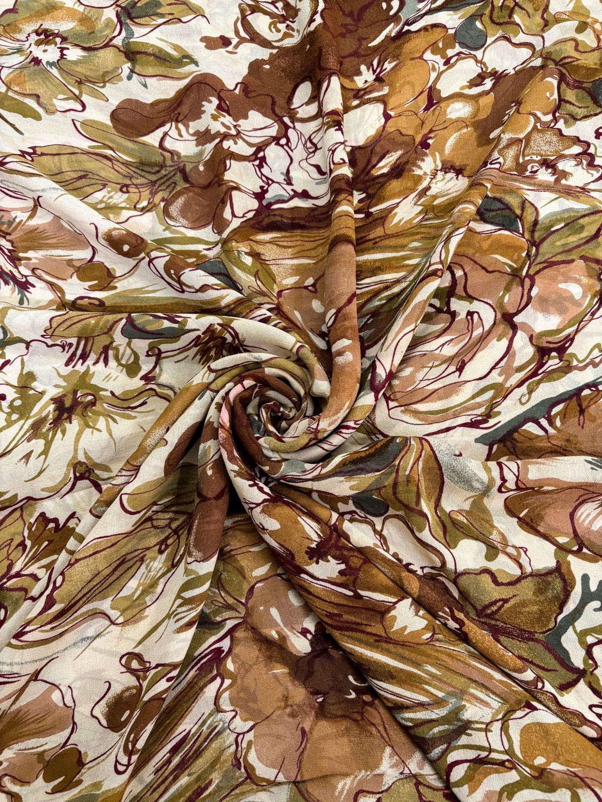 Vintage Chiffon Silk Saree, Lightweight Fabric for DIY & Sewing CS1207