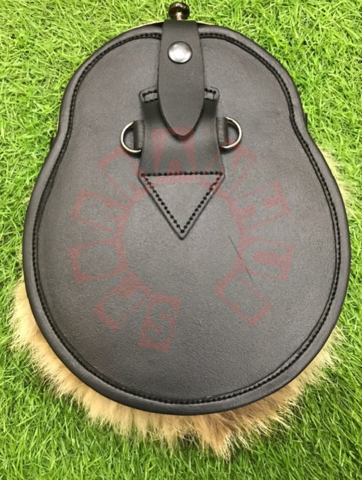 Scottish Handmade Real Leather Faux Fur Scottish Kilt Sporran