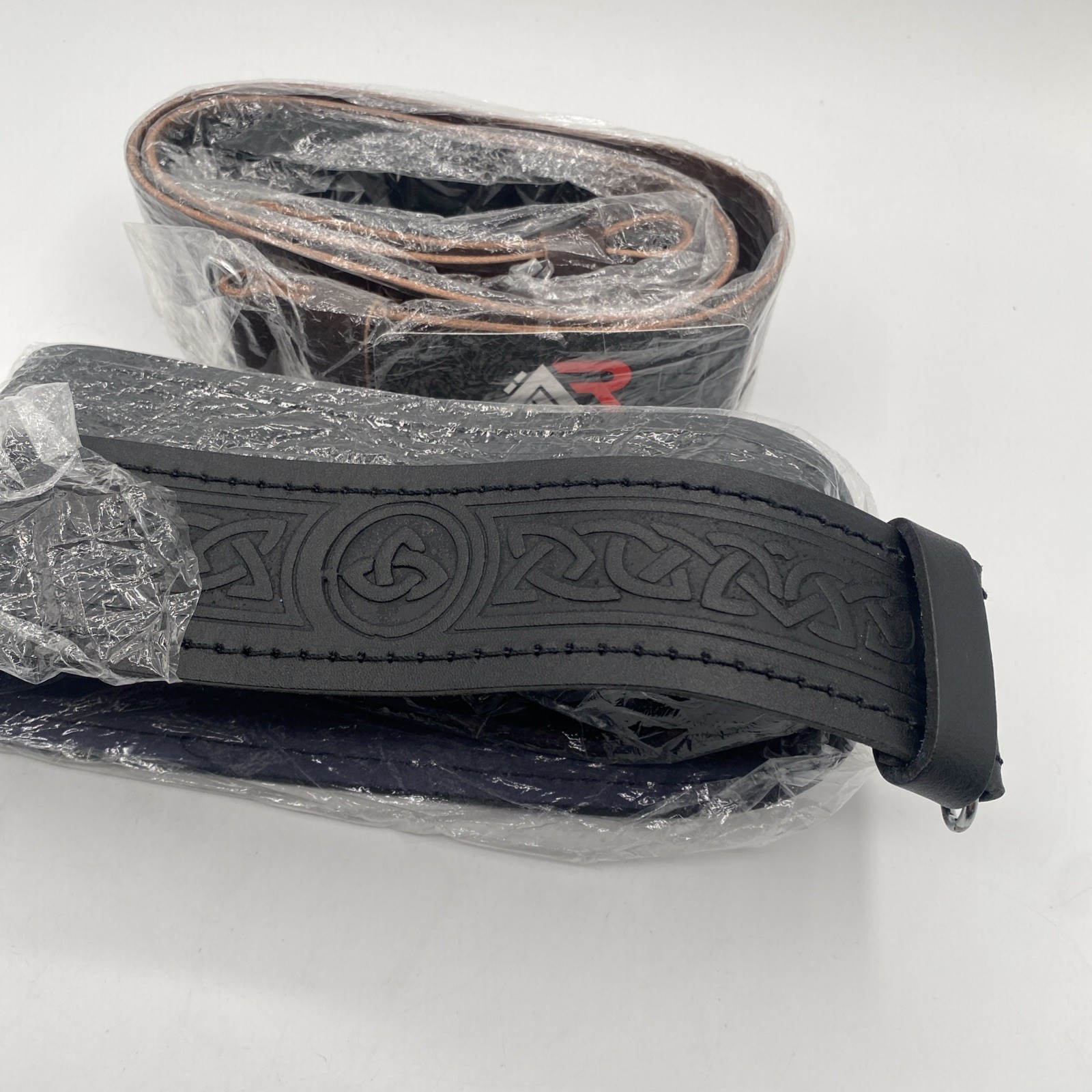 AAR Leather Kilt Belt Celtic Twist Desgin Scottish Highland Accessories