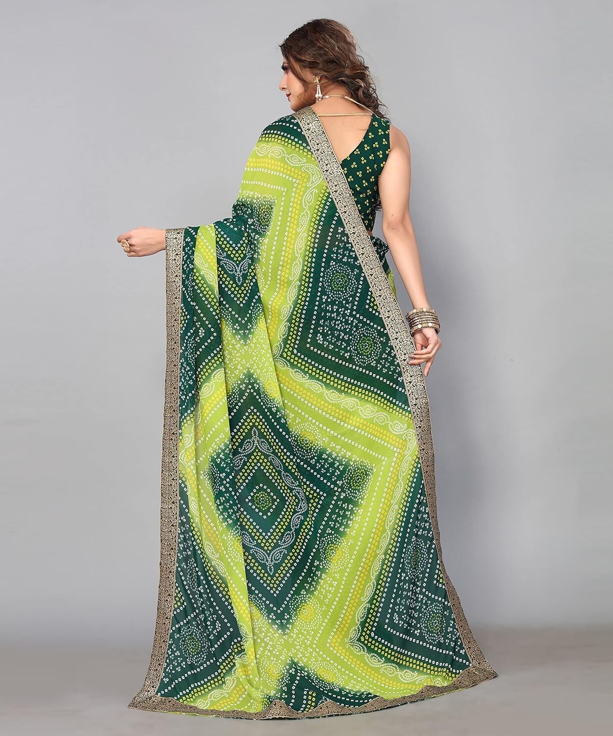 Women’s Georgette Printed Saree With Blouse Piece