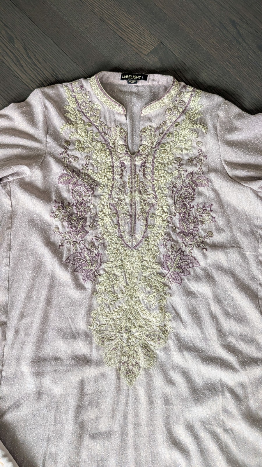 Limelight Embroidered Kameez Trouser with Dupatta, Mauve/Lilac – Size L