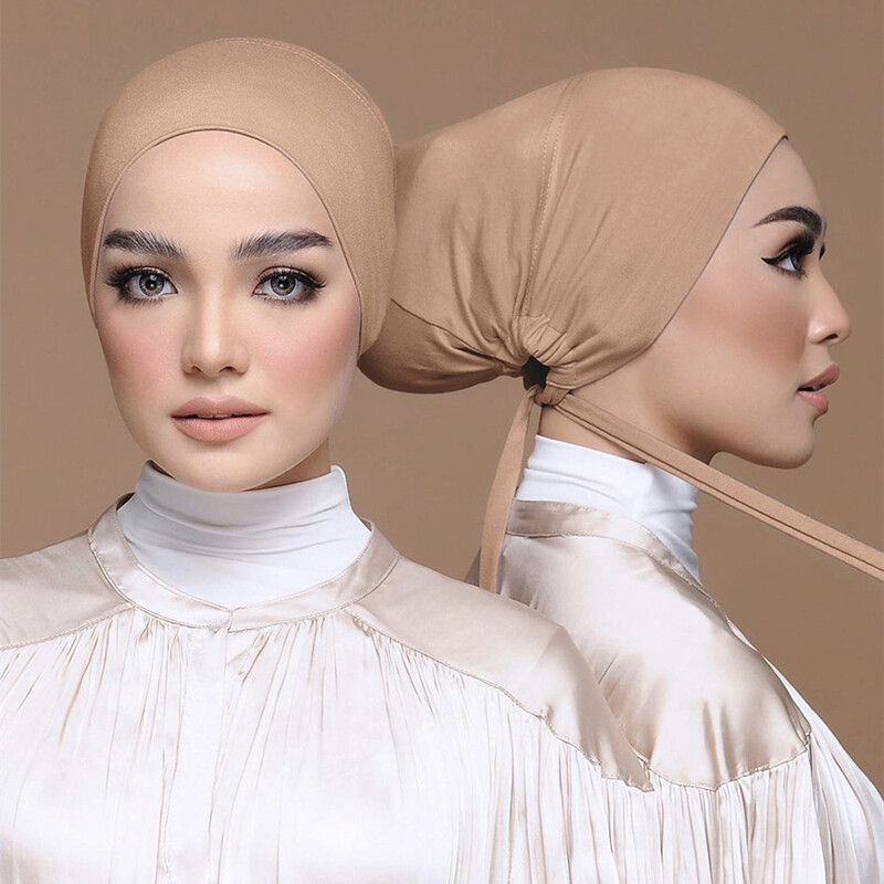 Adjustable Muslim Head Scarf Inner Hijab Caps Islamic Underscarf Ninja Scarf Hat