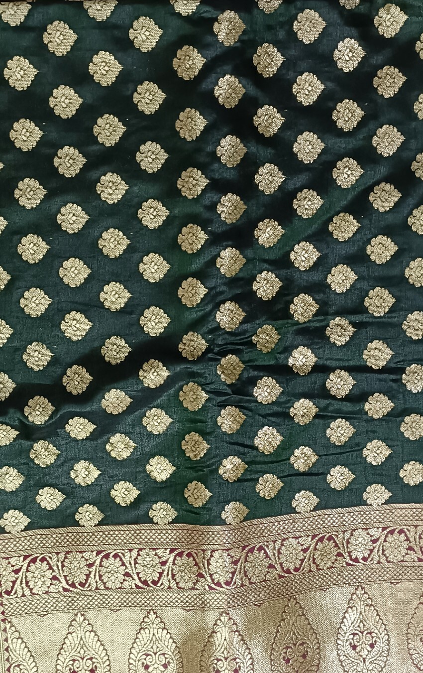 Designer Anniversary jacquard Barnabas Silk 2In 1 color Green .Pink saree