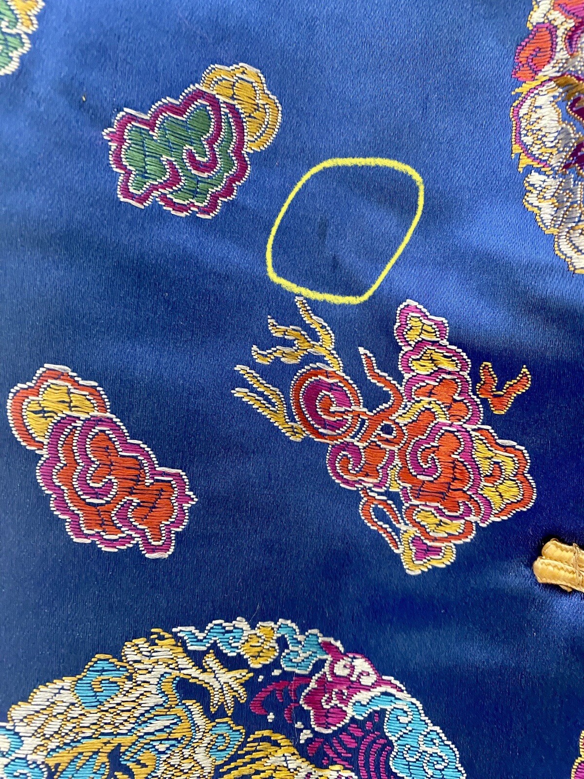 Vietnam Vest Ao DAI TRE EM Blue CHILD 12-14 Faux Fur traditional