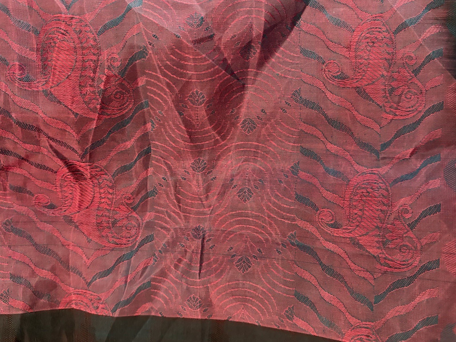 Iridescent Bollywood 100% Silk Sari ~Magenta-Deep Teal-18 Ft x46″~EXC