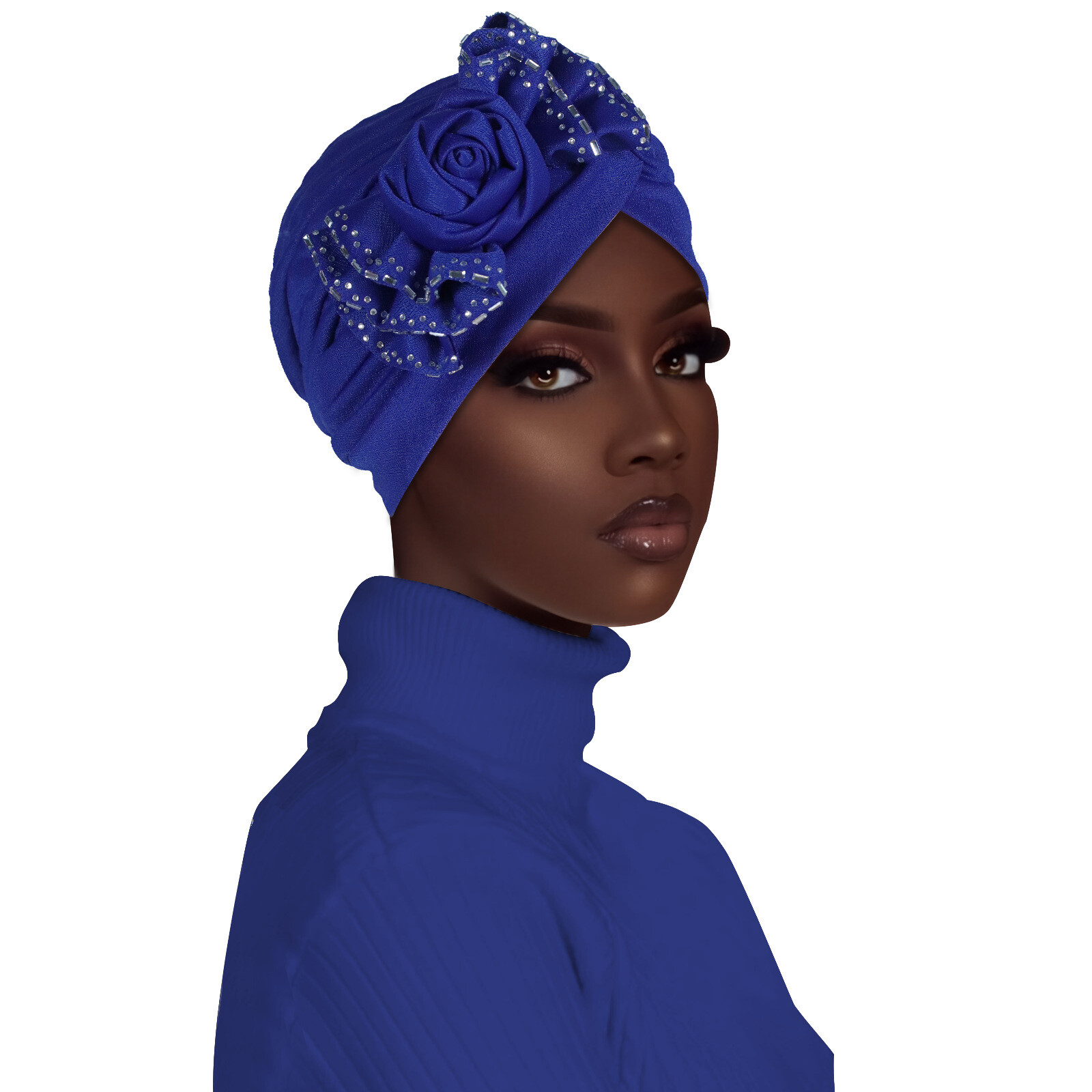 African Women Hijab Hats Turban Pleated Caps Cancer Chemo Islamic Beanie Indian