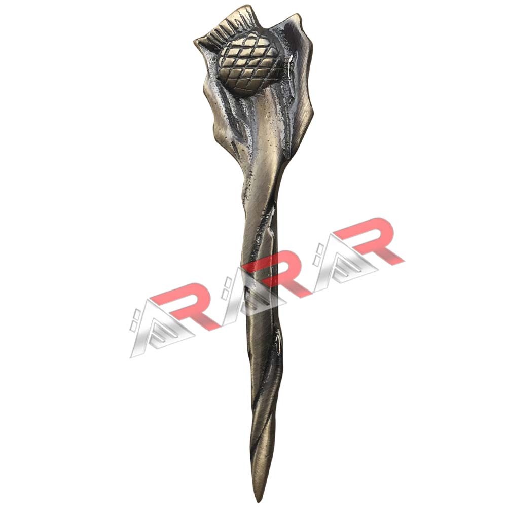Scottish Thistle Celtic Crest Kilt Pin High Quality Antique Finish Kilt Pin 4″