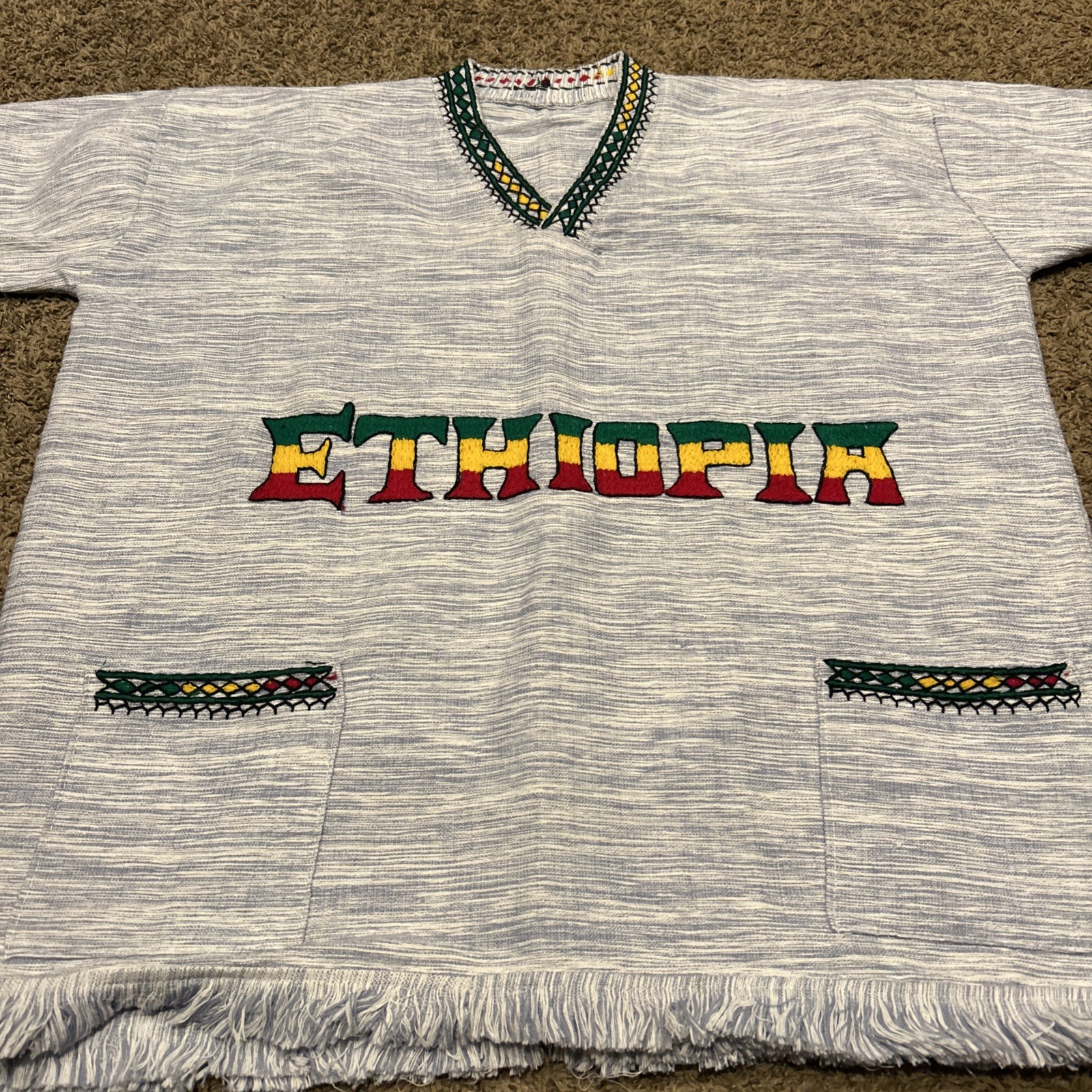 Traditional Ethiopian Adult suit Pockets Short Sleeve A13