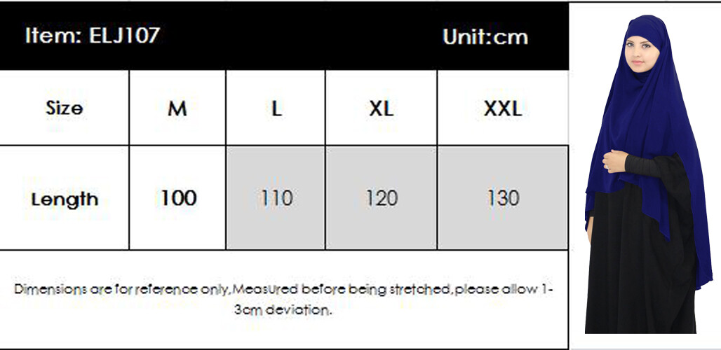 Muslim Large Hijab Overhead Women Prayer Scarf Ramadan Turban Wrap Shawl Niquab