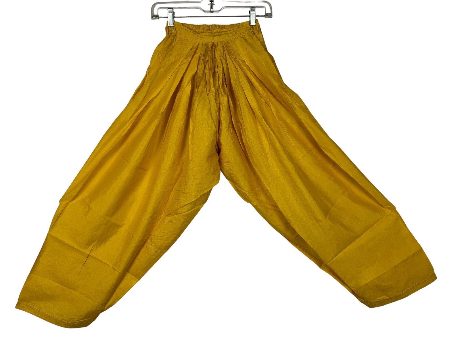 Salwar Kameez Yellow w Blue Purple Embroidery Suit Tunic Pants Dupatta Size XS