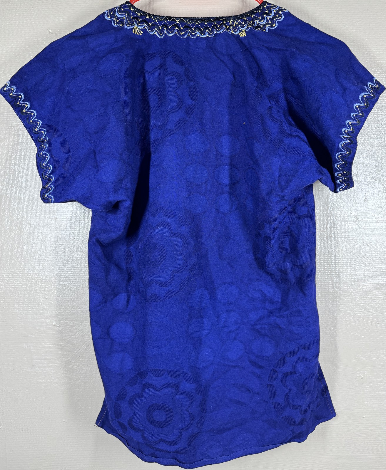 🍀 Vibrant Blue African Dashiki Tunic Top Embroidered V-Neck Unisex Adults 🍀