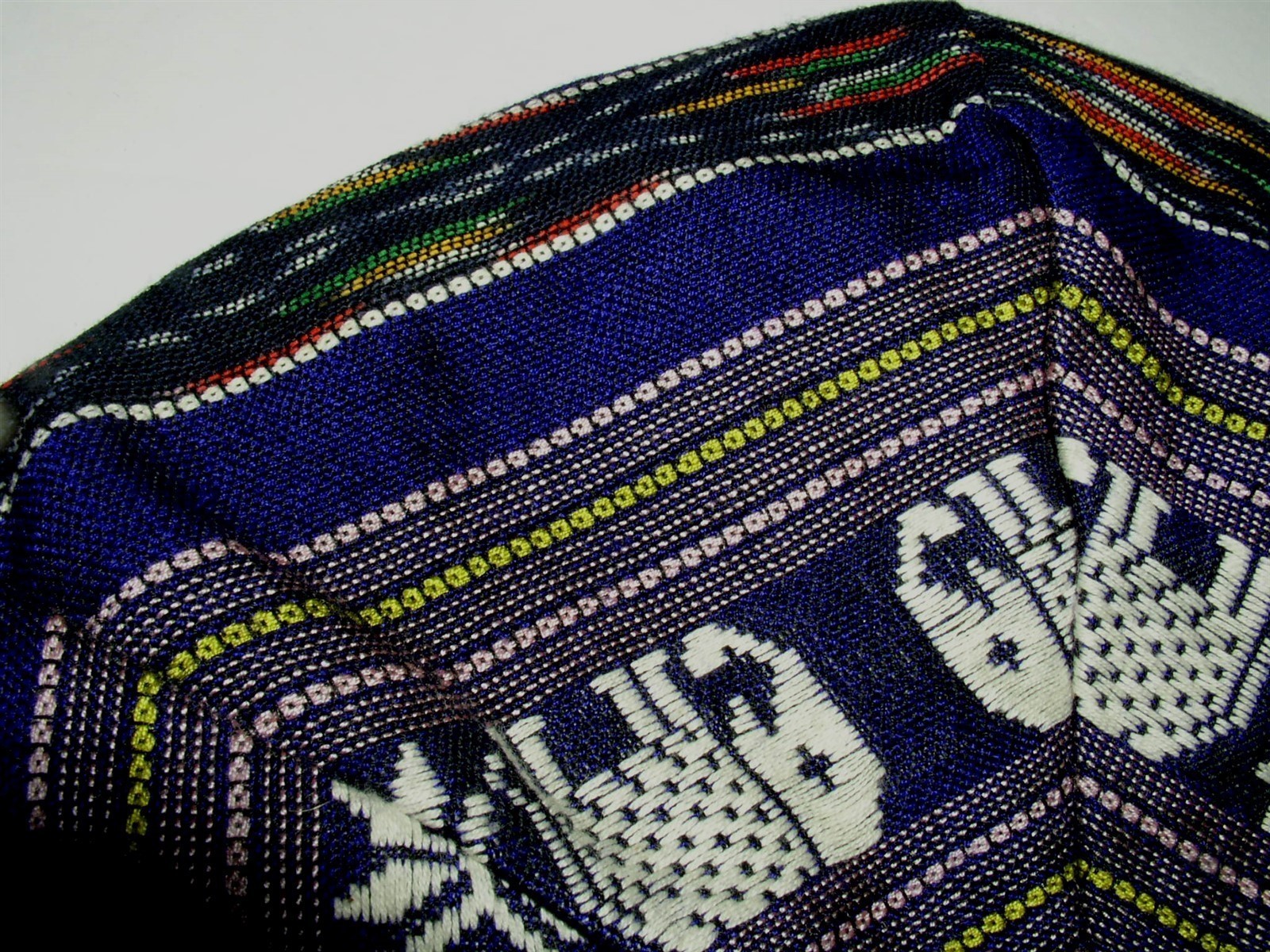 Thai Silk Thailand Elephant Tam Hat Cap Tribal Urban Ethnic Soft Beret W/Bill