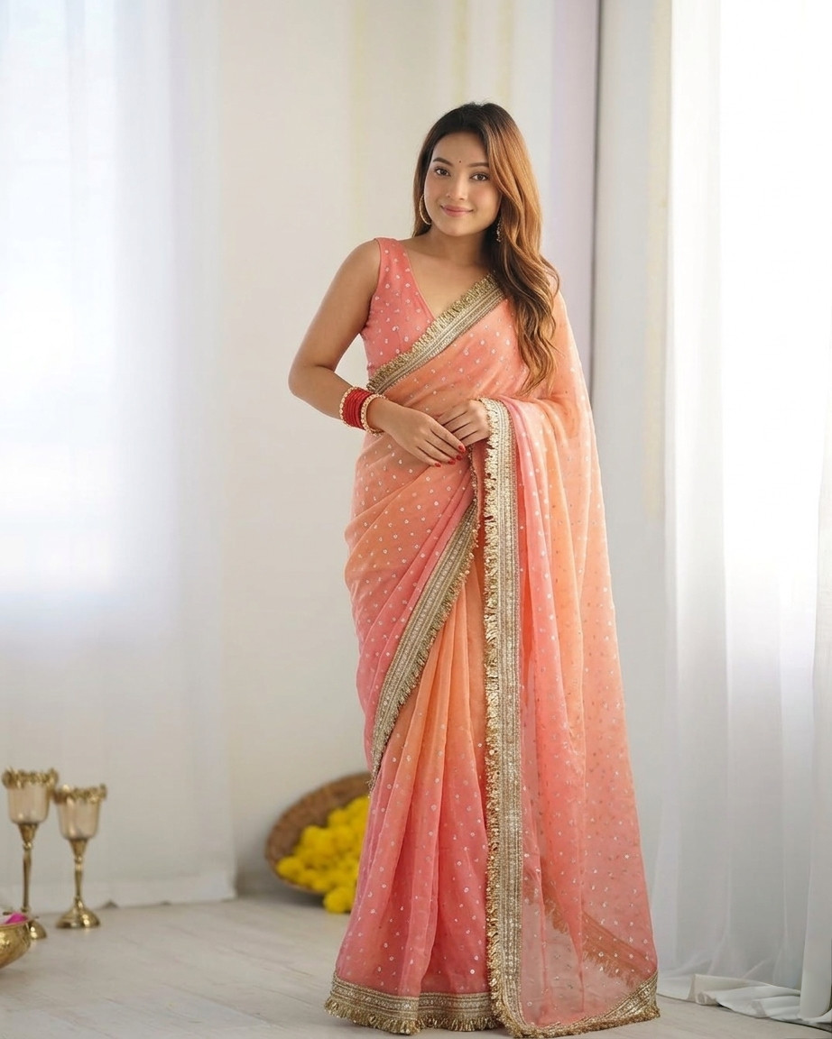 Indian Bollywood Designer Sari Wedding Party Wear Blouse Pakistani Ethnic Saree