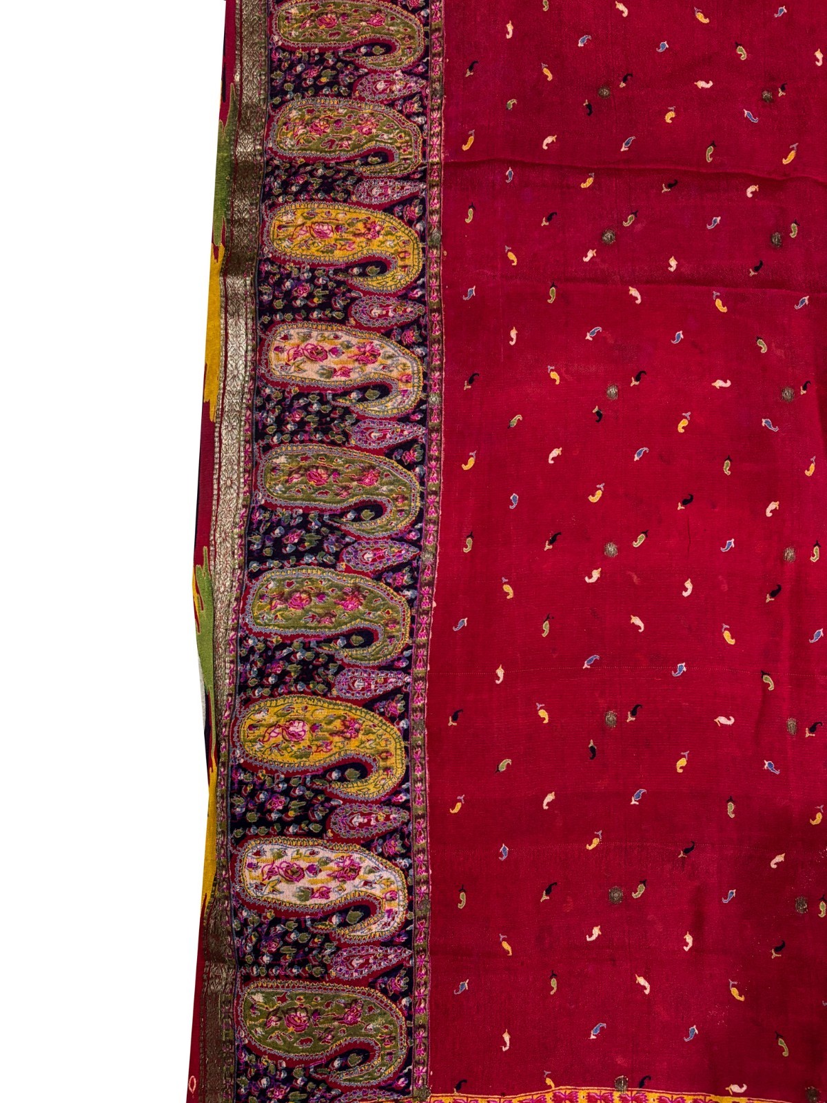 Vintage Chiffon Silk Saree, Lightweight Fabric for DIY & Sewing CS1117