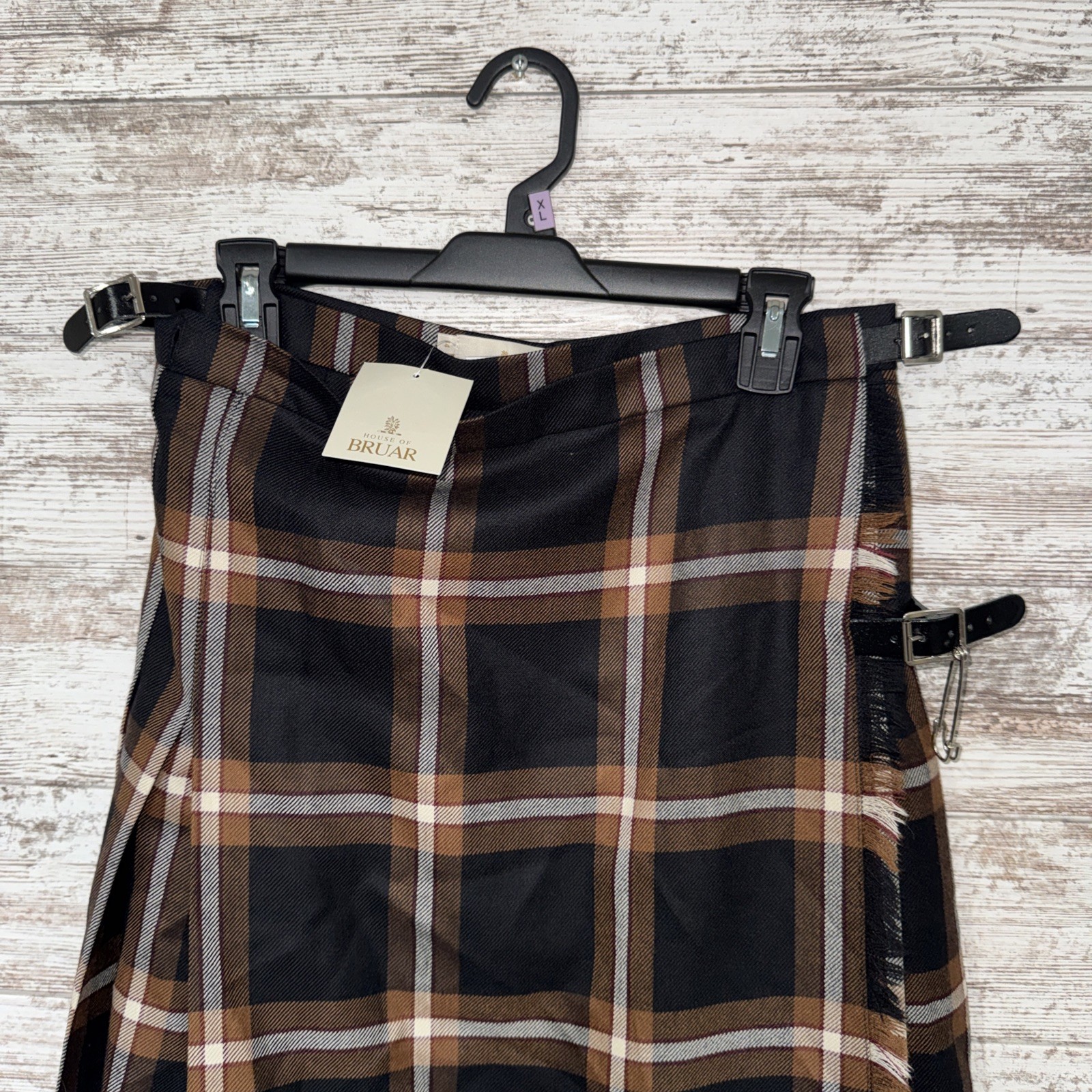 NWT house of bruar womens 100% pure new wool full length kilt