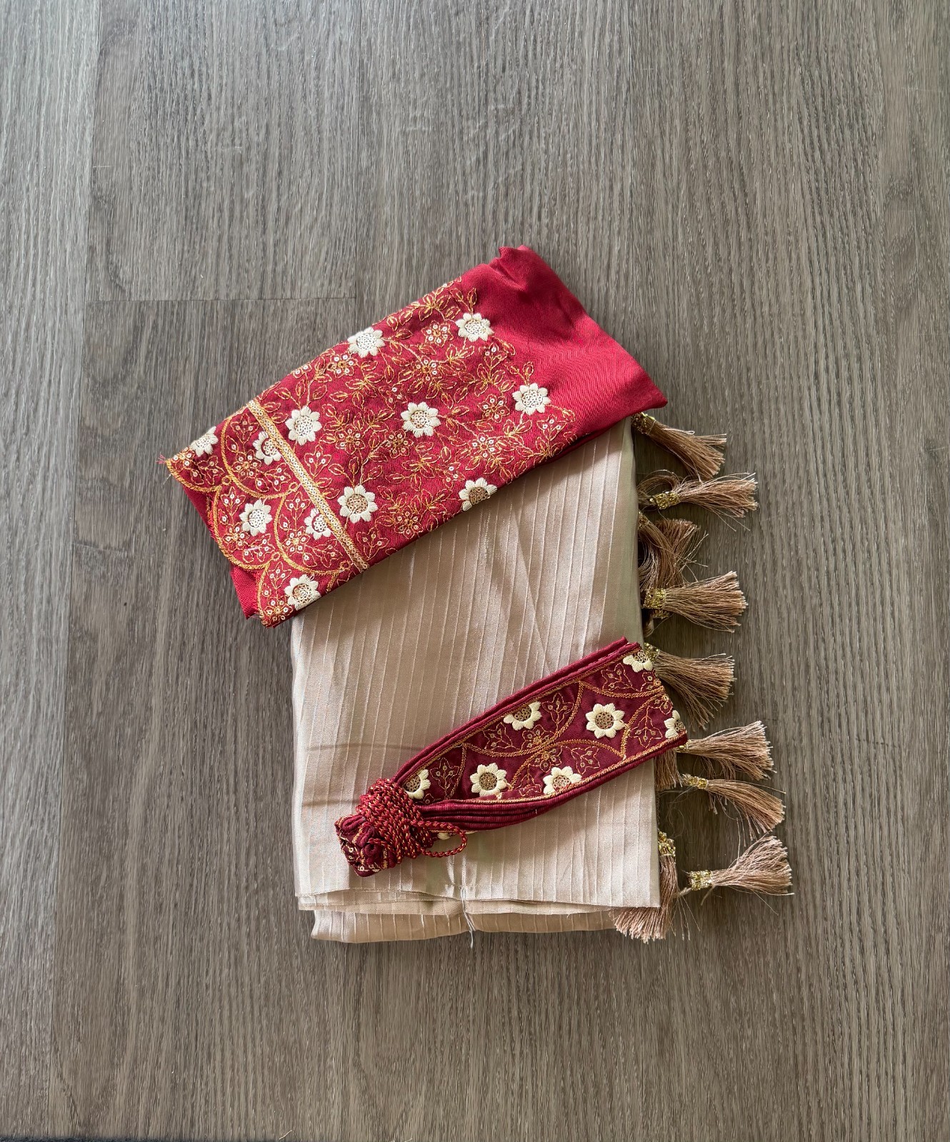Satin Silk Saree w/ Waist Belt – Beautiful for party and traditional wear!