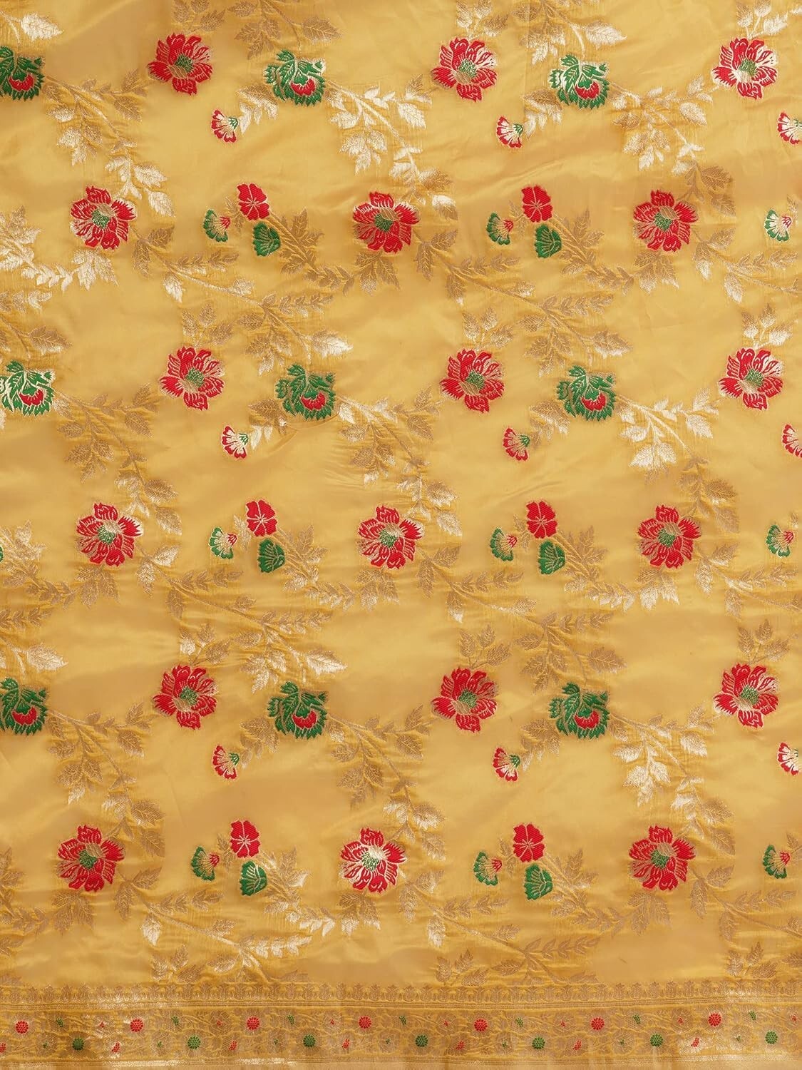 Women’s Woven Design Zari Work Banarasi Silk Saree With Unstitched Blouse Piece