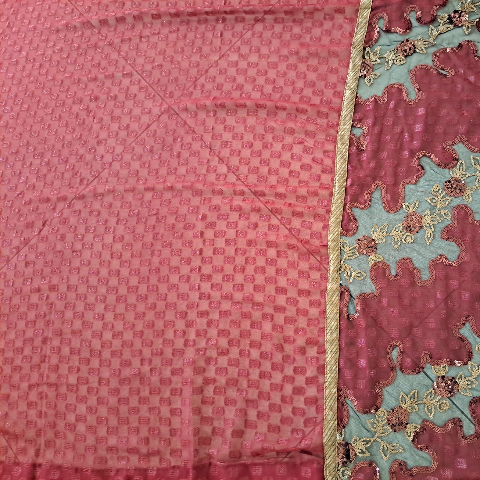 Sarees Art Silk Embroidered Woven Cultural Sari Craft Fabric hand embellished