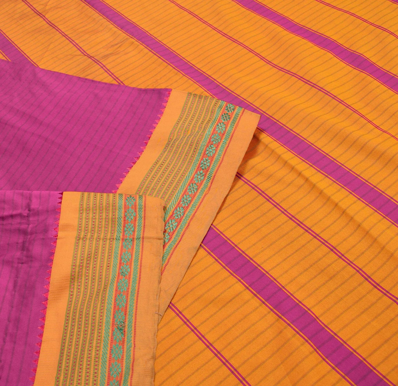 Sushila Vintage Magenta Art Silk Saree Woven Chettinad/Kandangi Sari 6 YD Fabric