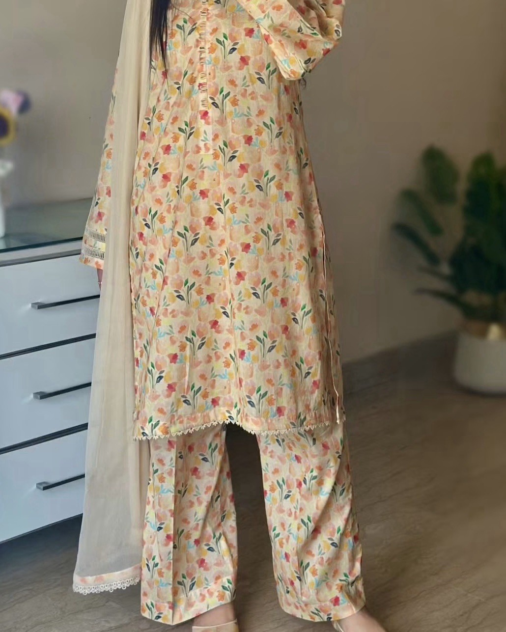 3 Piece Lawn Suit Size Large