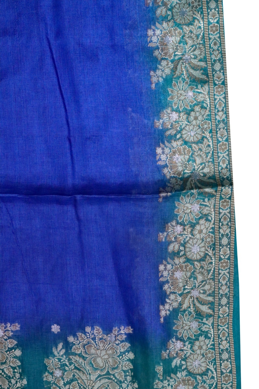 Vintage Tussar Silk Saree, Upcycled Printed Tussah Silk DIY Fabric TS1163