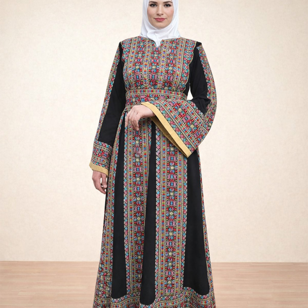 embroidered Palestinian traditional dress – Abaya