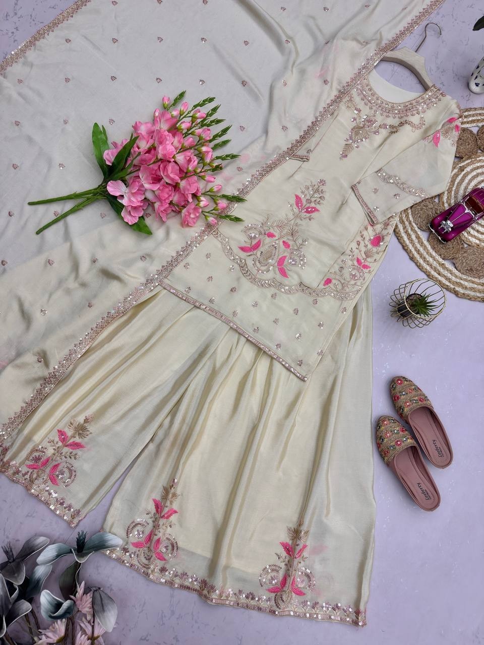 Off White salwar kameez wedding party salwar suit Pakistani Eid Special Suits