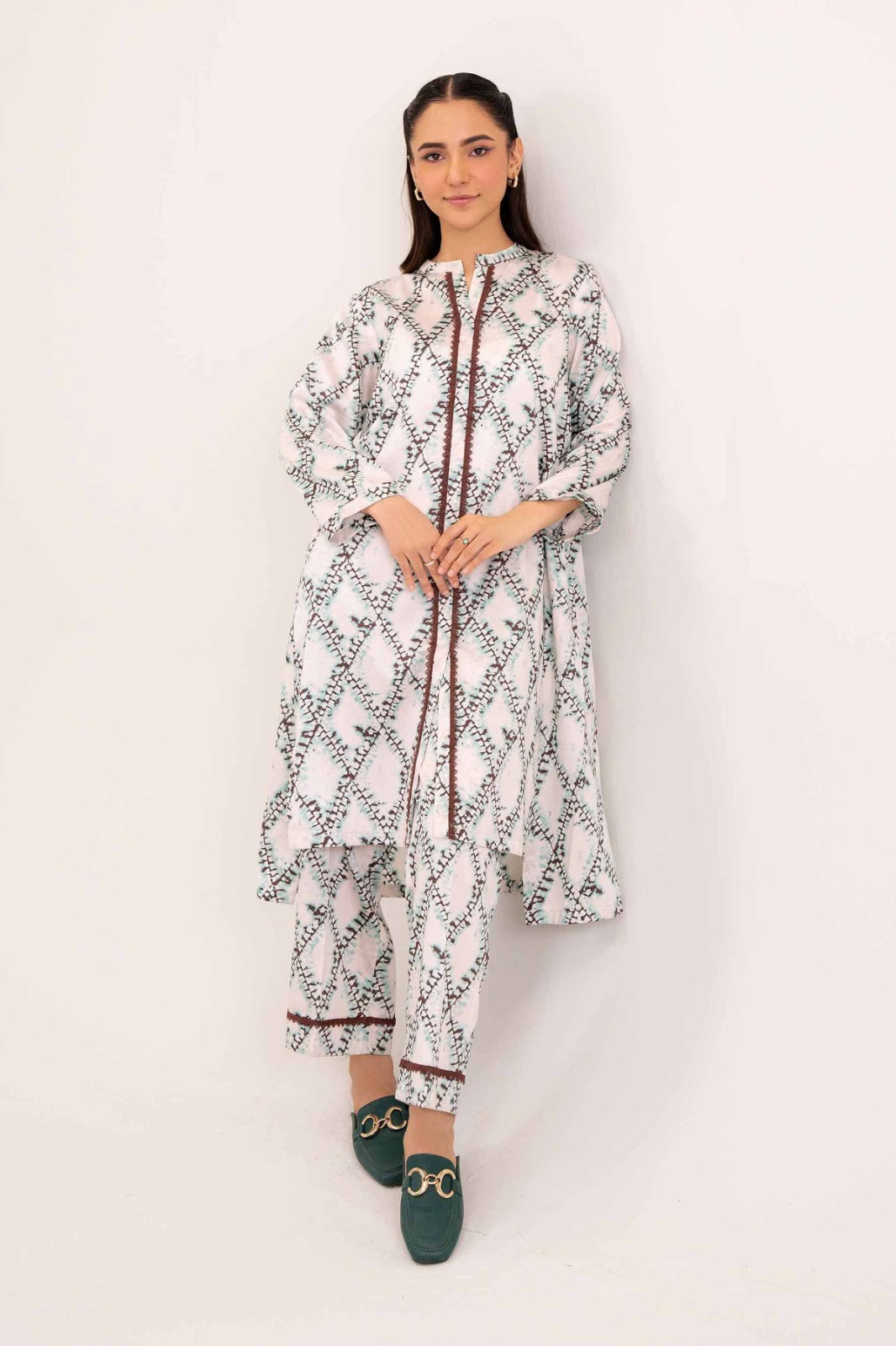 Pakistani Shalwar Kameez Satin Fabric Ready to Wear (Small/Medium/Large/XL)