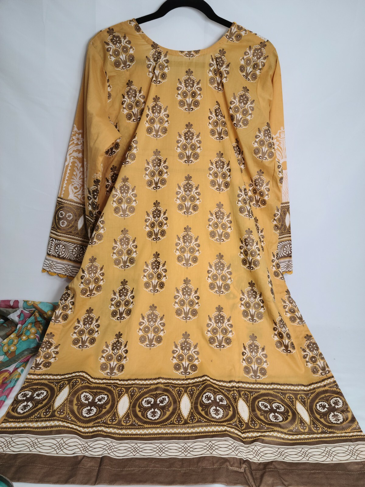 Pakistani Lawn Printed Kurti Dupatta Free Trouser Bust 48 3XL Chiffon Dupatta
