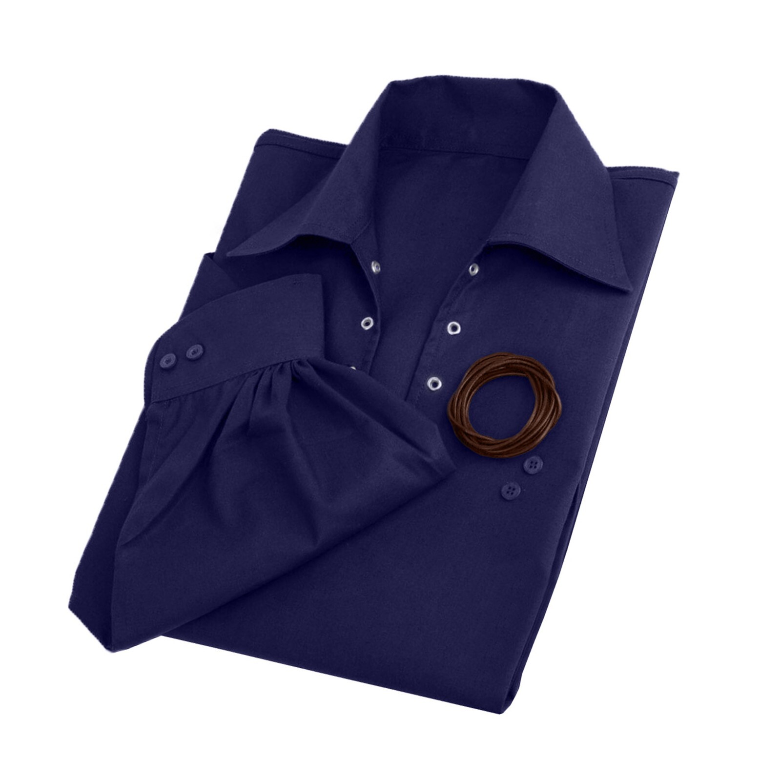Jacobite Shirt Navy Blue Ghillie Shirt Highlader Kilt Shirt Scottish Outfit