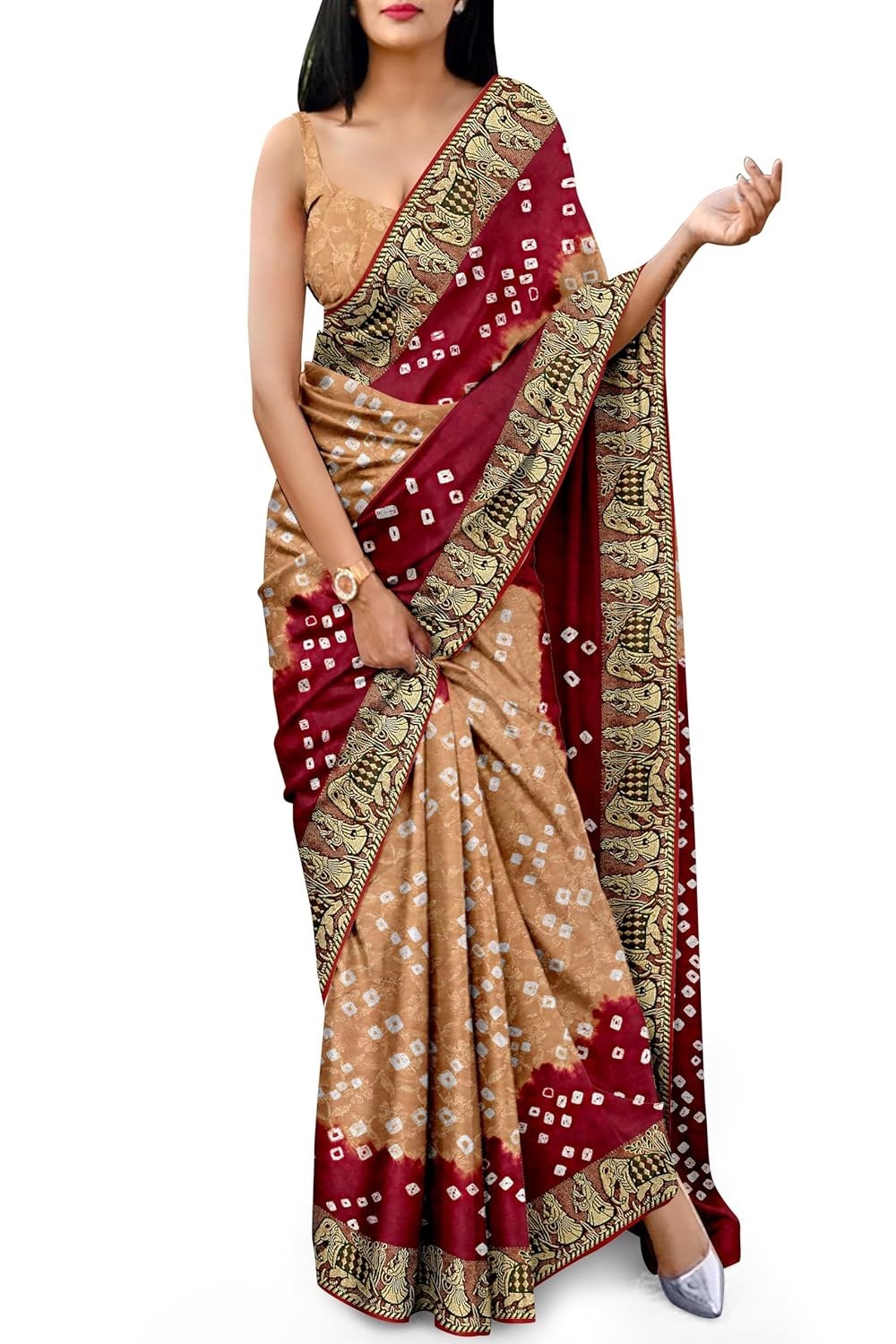 Women’s Zari Weaving Heavy Jacquard Border pure Art Silk Saree With Blouse Piece